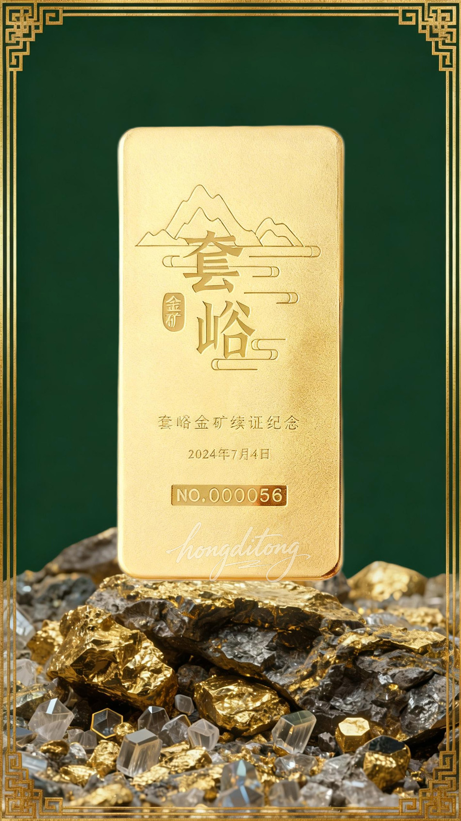 套峪金矿出品AU9999金条(图1)