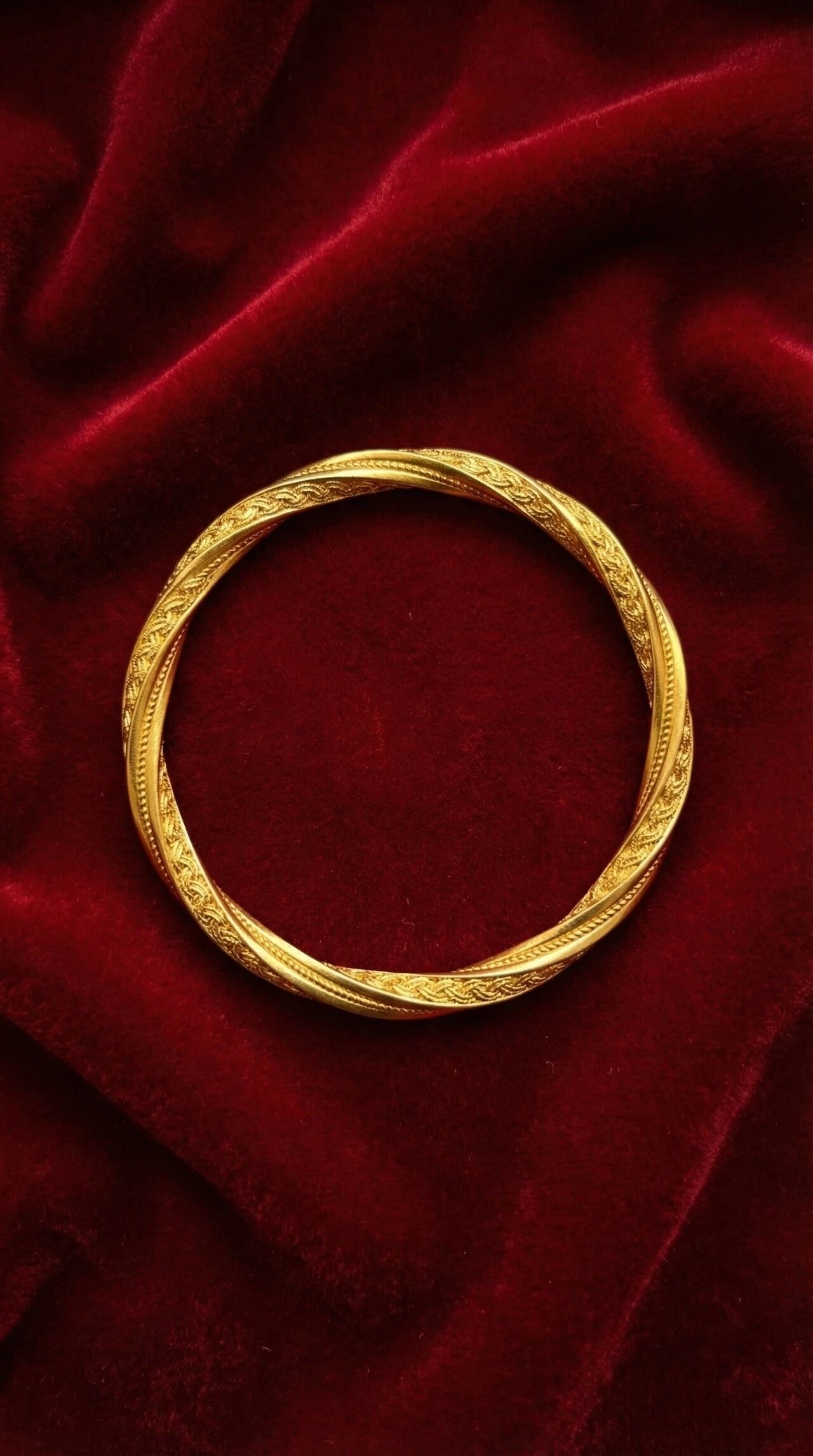 足金绞丝缠枝纹手镯(图3)